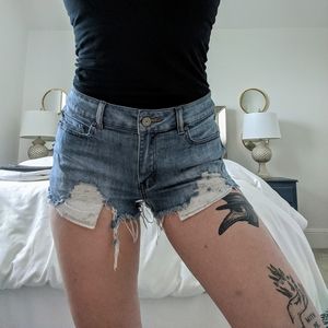 Distressed Jean Short